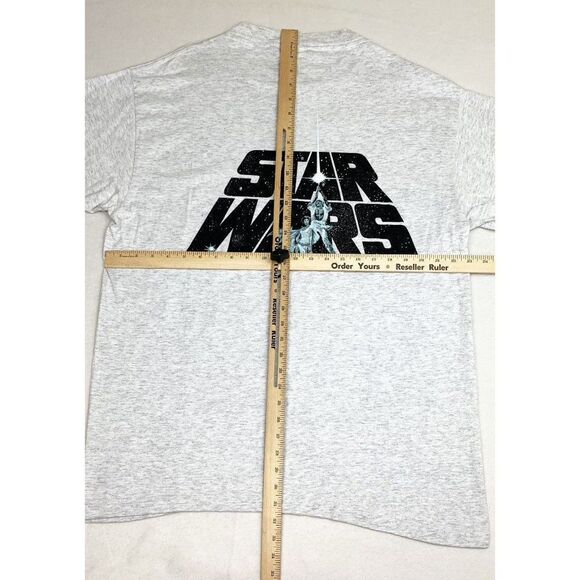 Vintage 90s Changes Star Wars T-Shirt Grey XL1996 Single Stitch - Picture 7 of 9
